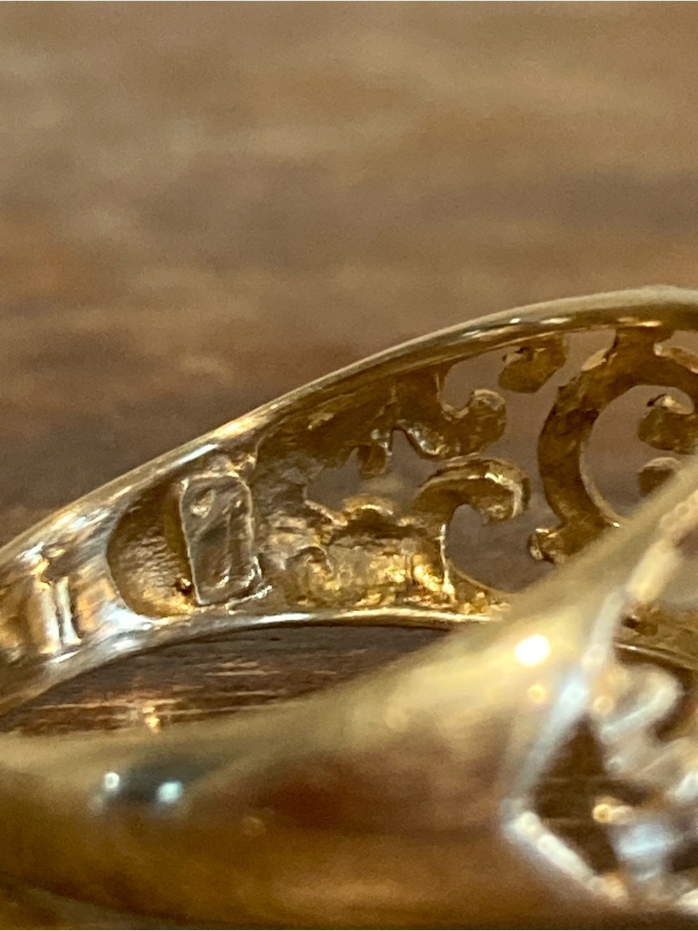 Vintage 10k Yellow Gold JCM Openwork Filigree Band Ring Women's Jewelry Size 7 - Picture 8 of 16